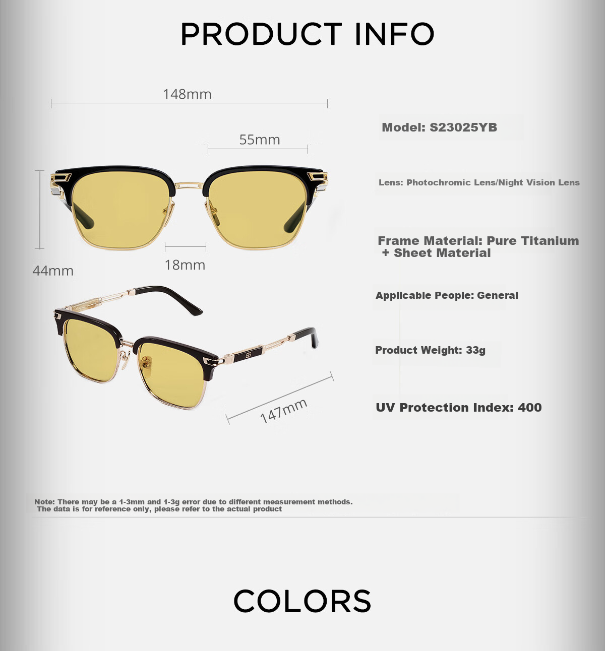 Benywoods German Pure Titanium Photochromic Night Vision Glasses for Men, Day And Night Use Sunglasses, Anti-Glare High-Definition Eyewear for Night Driving 8