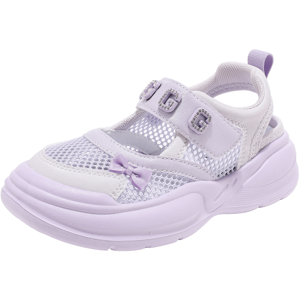 ABC KIDS Girls' Summer Hollow-Out Cage Shoes, Children's Sneakers, Big Kids' Shoes 3230, Purple, Size 33
