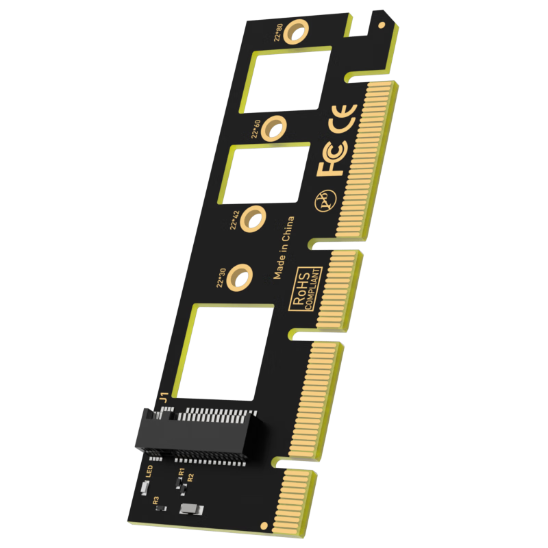 ZHENWEI NVMe Adapter Card PCIe X16 4.0 to M.2 Converter Full-Speed M.2 Gen4 Expansion Card Supports X4/X8/X16 SSD Solid State Drive Adapter Card