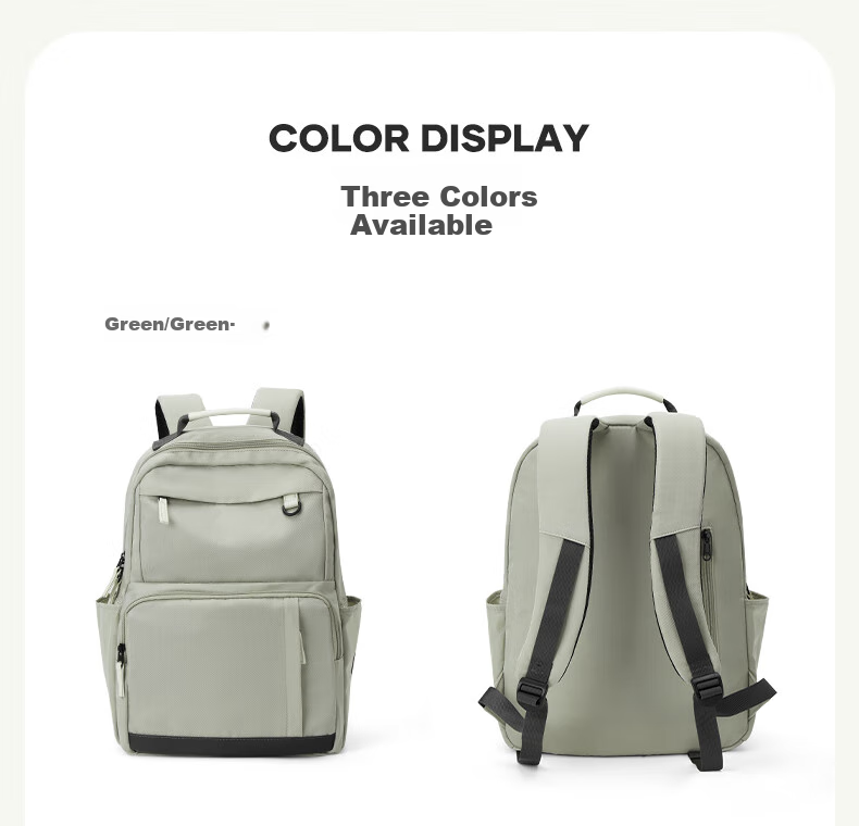 Landcase Laptop Backpack, Large Capacity Shoulder Bag for Women, Short Trip Travel Bag, Business Trip Luggage Bag, Schoolbag for Men, 2577 Light Gree 4