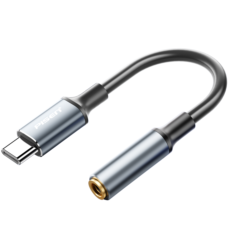 Pisen Type-C to 3.5mm Headphone Adapter Audio Cable USB-C to Headphone Converter Compatible with Apple 16/15, Xiaomi 15, Huawei Mate70/P60, Android Phones