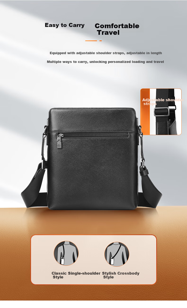 Xinxiuli Men's Multifunctional Shoulder Crossbody Bag, Fashionable Large Capacity Travel Messenger Bag, Birthday Gift, 45Q 5
