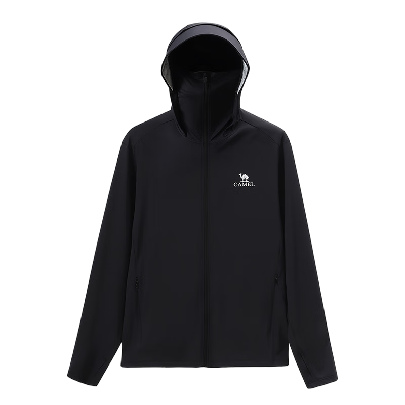 CAMEL [Ice Mint] 2025 Spring Summer Men's Outdoor High SPF Cooling Original Yarn Sunscreen Jacket Women's Sports Coat XL