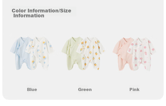 TONGTAI Baby Romper Summer Pure Cotton Clothing Newborn Butterfly Onesie Jumpsuit Jacquard Green 66cm 8