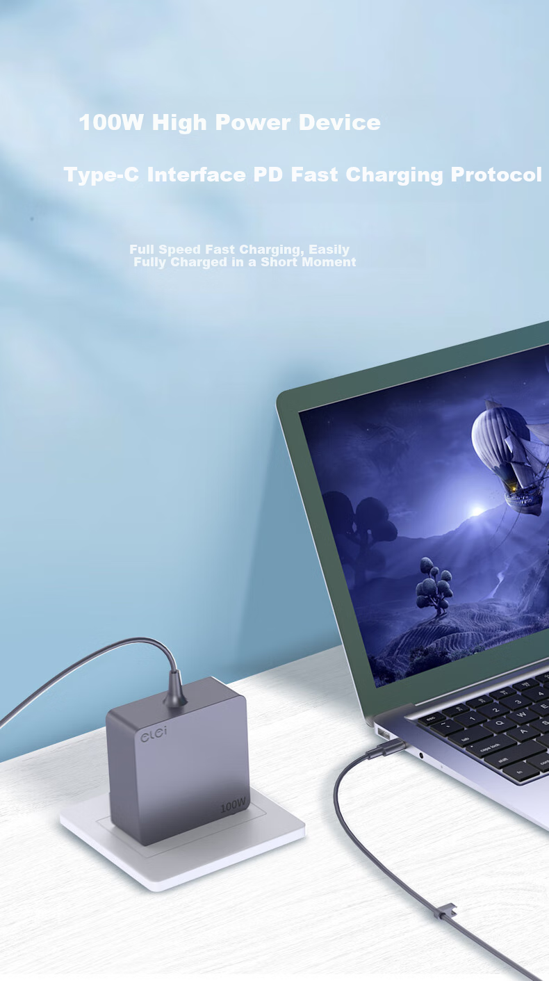Elei ASUS Fast Charging Type-C Laptop A20-100P1A K3502Z Power Adapter, 20V5A Cable, Switchable Enhanced Mode, 100W 3
