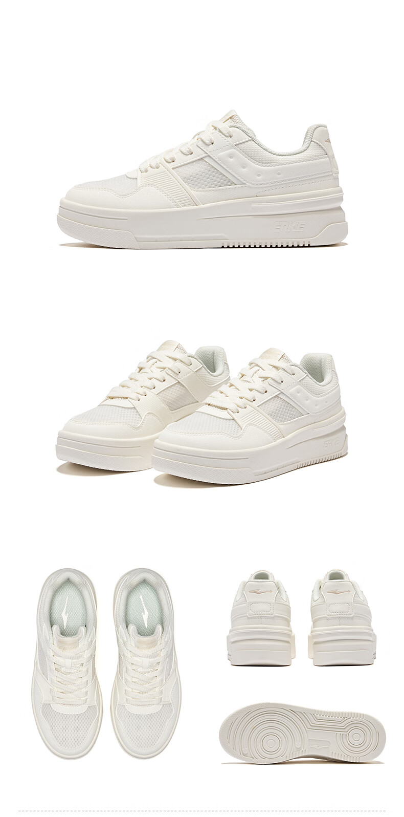 ERKE Women's Sneakers, Summer New Style Breathable Versatile Casual Shoes, Thick-Soled Comfortable Sports Shoes | Wanku 3 17