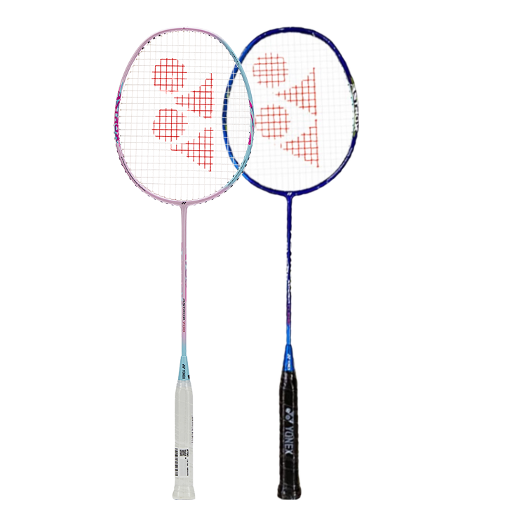 YONEX Badminton Racket Full Carbon Pair, Astrox AX700 Pink 5U/AX01 Blue 4U Pre-Strung
