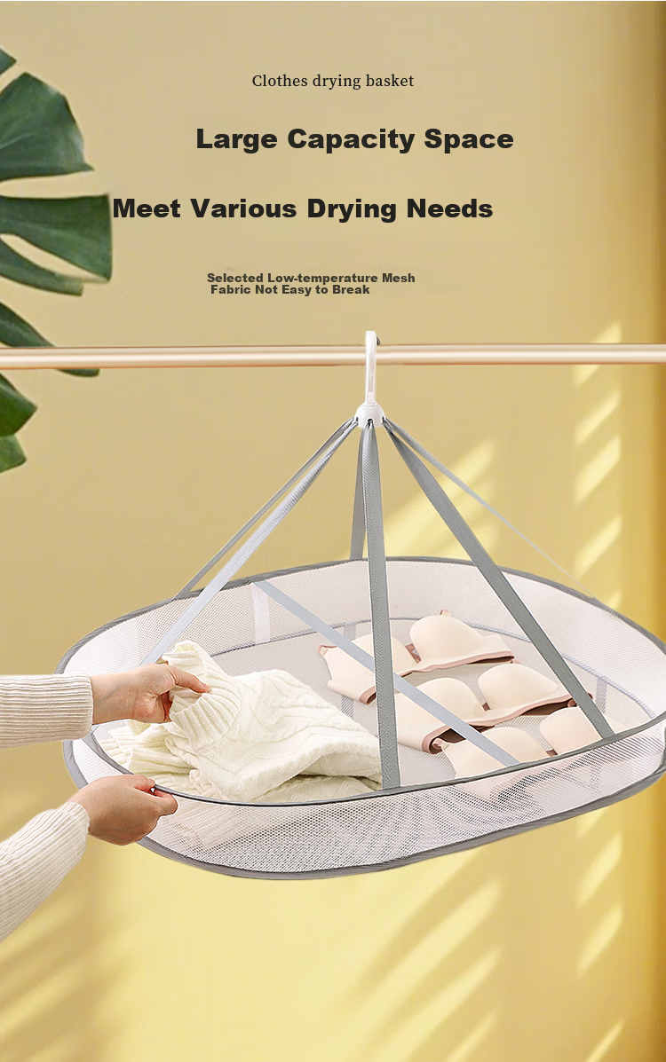 Mengtin Laundry Basket Clothes Drying Net Sweater Wool Garment Drying Tool Large Double-Layer Balcony Home Use 2