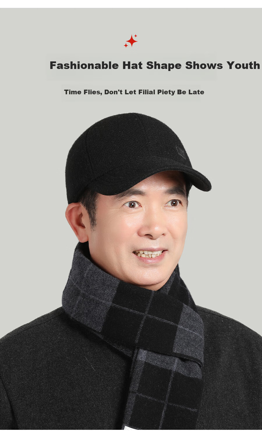 Hengyuanxiang Men's Winter Hat, Warm for Middle-Aged And Elderly, Thick Ear Protection Baseball Cap, Birthday Gift for Dad 6