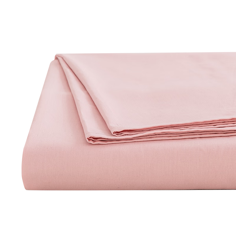 Hengyuanxiang Pure Cotton Single Bed Sheet, Class A Antibacterial, 100% Cotton Bedspread, Bedding, Light Pink, 180*230cm