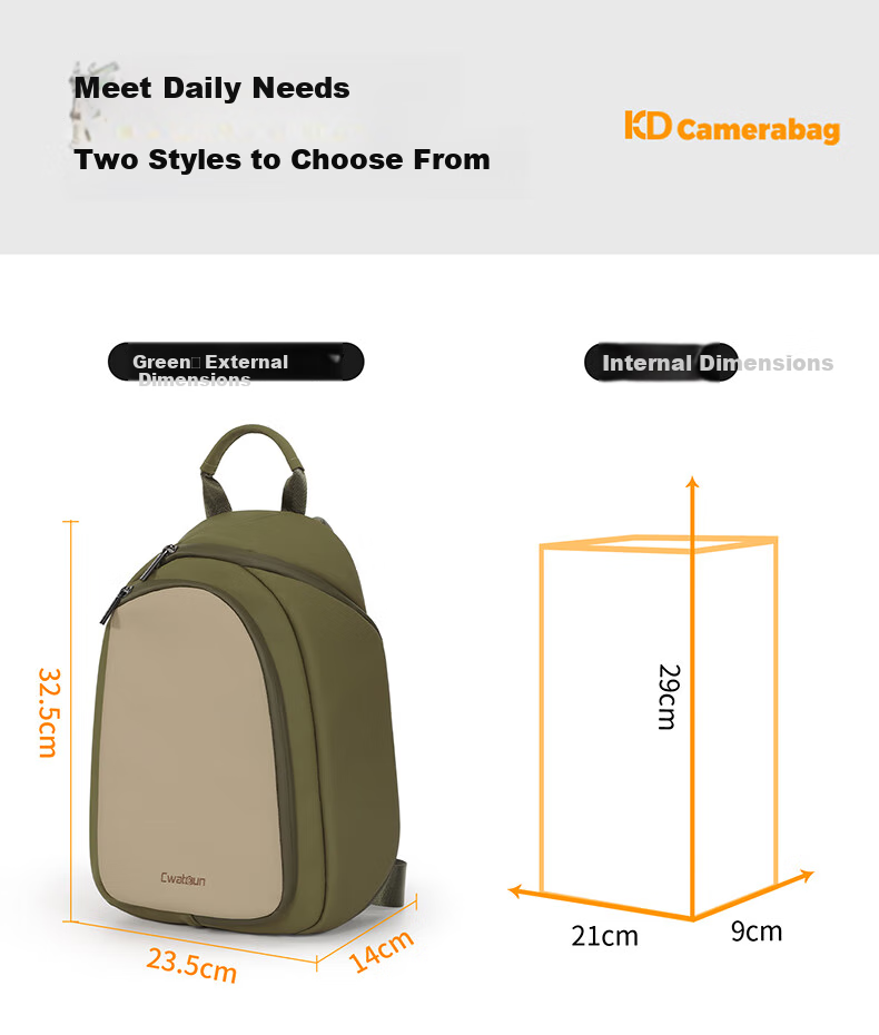 CWATCUN Shoulder Camera Bag, Large Capacity Waterproof Photography Backpack for Commuting And Travel, Suitable for Fuji, Sony, Nikon, Cano 5