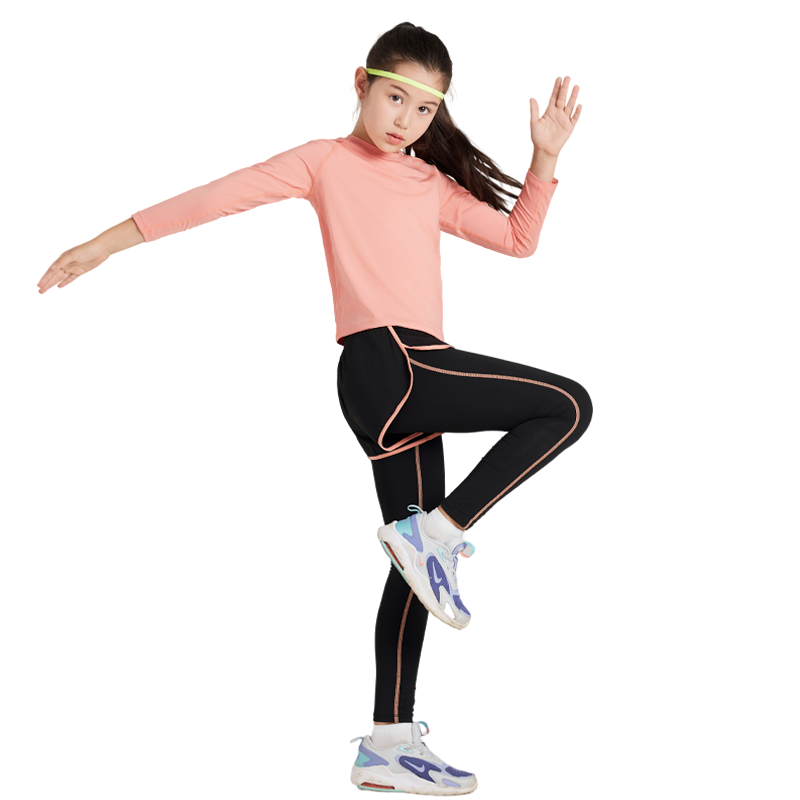 Fandimu [Children's Sports Set] High-Elastic Breathable Running Yoga Badminton Basketball Soccer Training Clothes Cycling Hiking