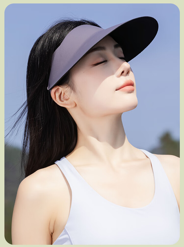 YUZHAOLIN Wide Brim Seamless Sun Protection Hat for Women, Outdoor UV-Resistant Sun Visor, Hiking Cap, Sun Hat, Ladies' Visor Cap 9
