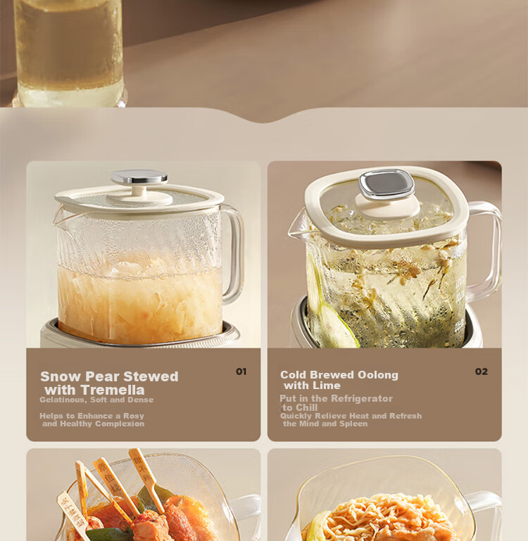 Joyoung Home Use 1L Small Capacity Health Pot, Multi-Purpose Electric Kettle for Hot And Cold Water, Metal Kettle without Glue, Constant Temperature Kettle, K10D-WY103 16
