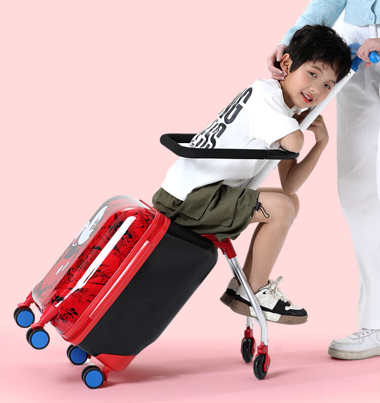 Mesuca X Disney Luggage, Student Bike And Seat, 24-Inch Large Capacity Check-In Suitcase, Travel Case, Cycling Box, for Boys 15