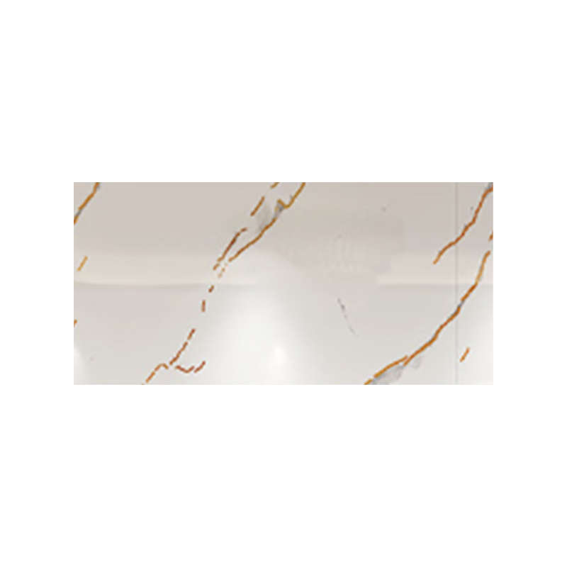 Qinghua Kitchen Oil-Proof Sticker Countertop Protective Film High-Temperature Resistant Wall Sticker Aluminum-Coated Wallpaper Golden White 60x300cm