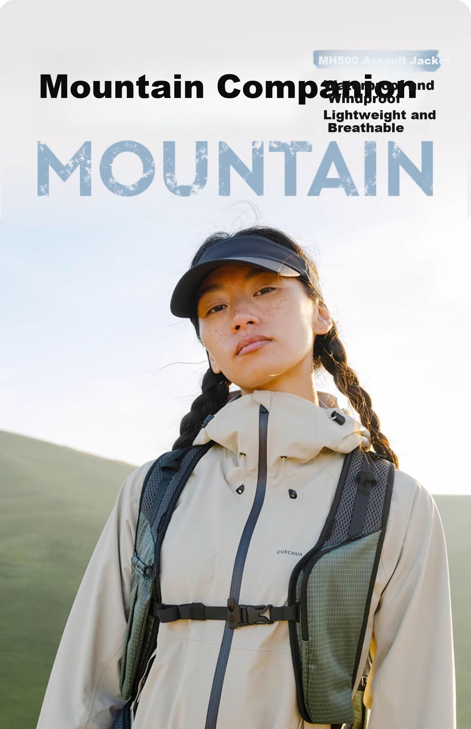 DECATHLON Women's Jacket, Spring And Autumn, Tibet Travel, Windproof, Waterproof, Breathable, Mountaineering Jacket, MH500S-4796081 1