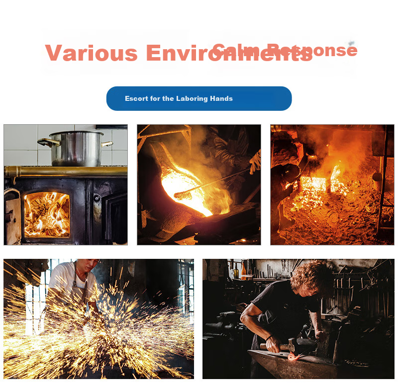 CASTONG GEII15-34 Heat-Resistant Gloves, 400°C Insulation, Anti-Scalding, Labor Protection, Thickened, for Home Use 2