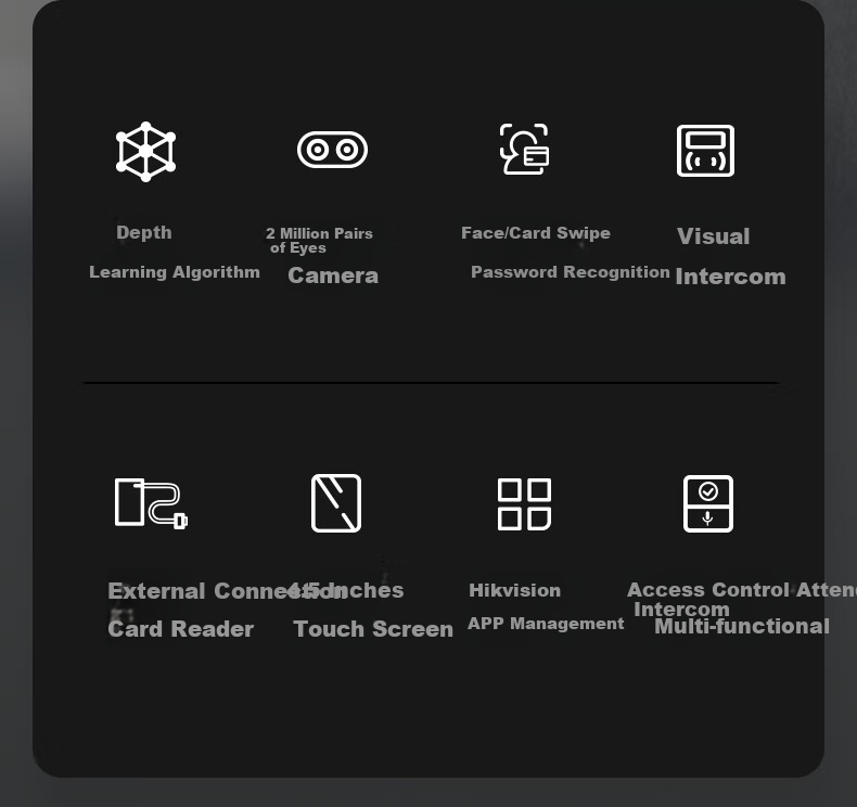 HIKVISION Facial Recognition Access Control System All-In Machine for Corporate Office Attendance, Face Recognition And Fingerprint Time Clock D19 PLUS 2