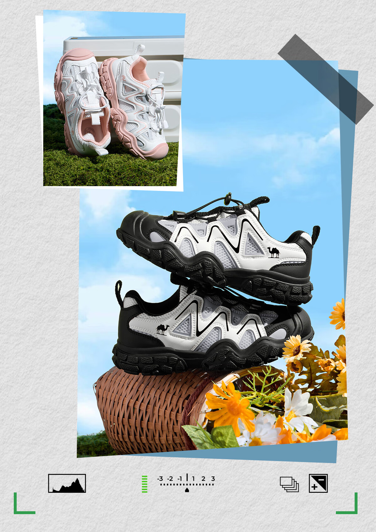 Camel Kids Hiking Shoes Spring Summer Creek Shoes Cute Outdoor Non-slip Toe Protection Sandals for Older Children and Parent-Child Models 2