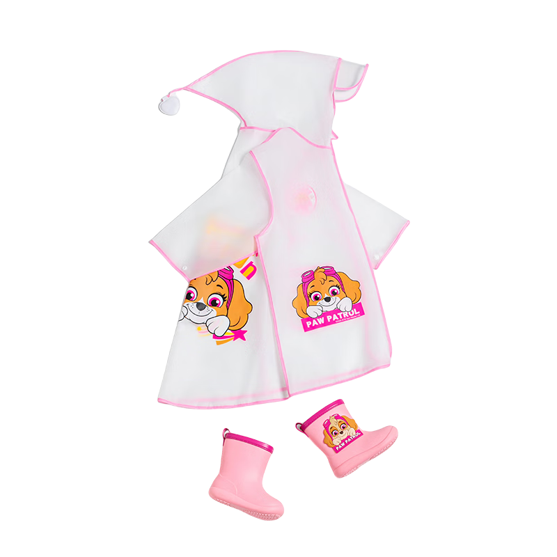 Paw Patrol Kids Raincoat for Boys and Girls Toddlers Kindergarten Split Cape Rainwear