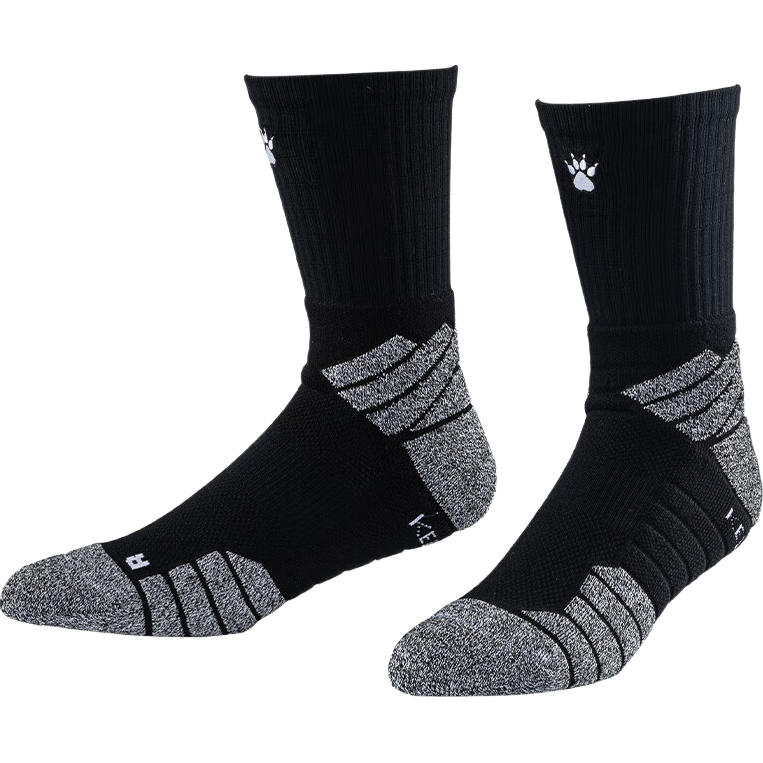 KELME Men's Basketball Socks Summer Long Tube Professional Elite Basketball Sports Socks Black One Size