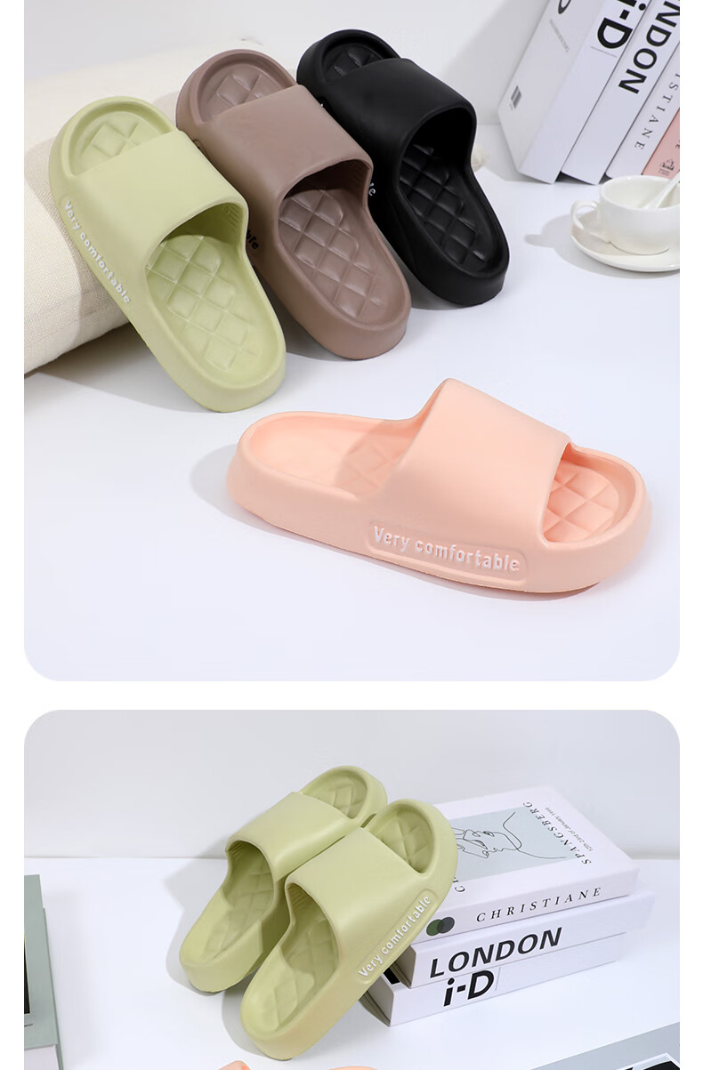 Grace EVA Breathable Slippers, Soft Sole Comfortable All-Season Outdoor Indoor Home Couple Sandals for Men And Women, Pink, Size 40-41 9