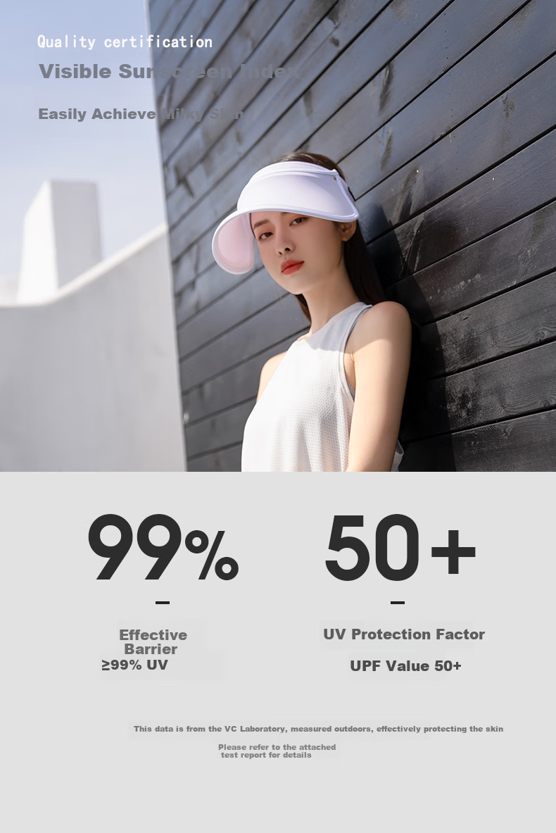 VVC Sun Hat, UV Protection Cap for Women, Wide Brim Hat for Outdoor Activities, Visor Cap, Grayish Blue 2