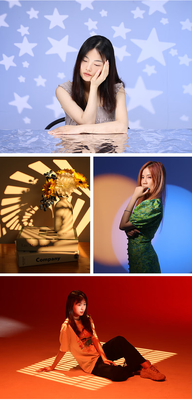 Jinbei EF-ZF2 (36° Lens) Focusing Spotlight Professional Imaging Lens LED Constant Light Optical Effect Spotlight Photography DIY Artistic Shaping Light Effect Background Photography 13