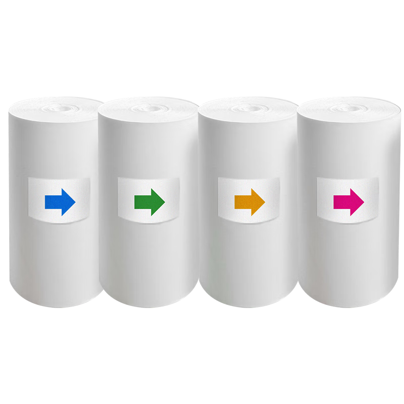 Disney Instant Camera Film, Color Photo Paper, 4 Rolls (1 Each of Red, Blue, Green, Yellow)