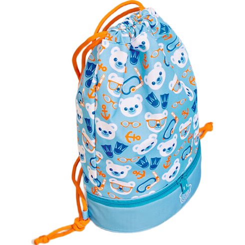 WATERTIME / Shuichuan Children's Swim Bag, Portable Backpack Storage for Swimming Gear, Separate Shoe Compartment, Snorkeling Bear Desig