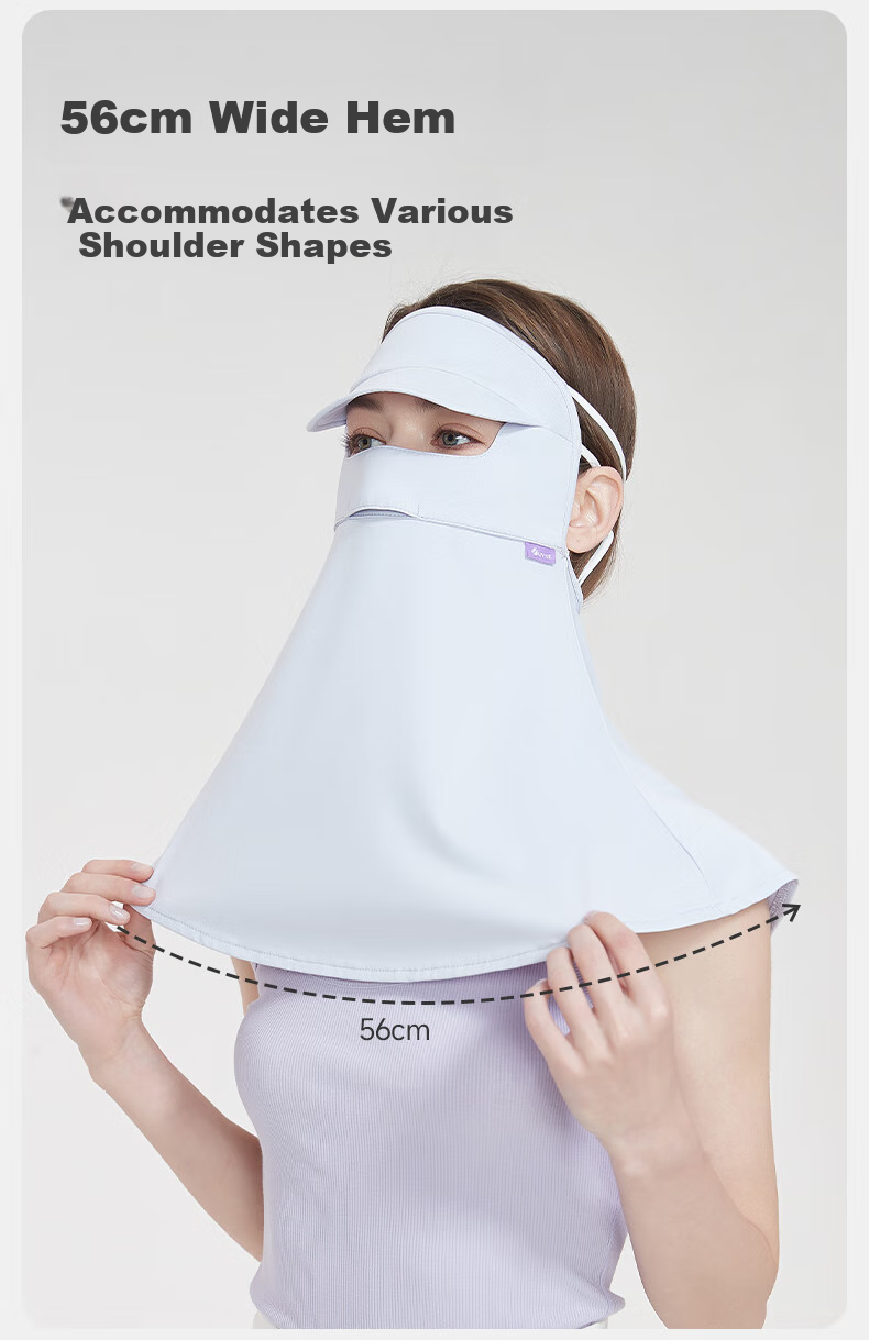 UV100 Sun Protection Face Mask, Spring And Summer Unisex UV-Resistant Sports Cycling Breathable Full Face Mask, 23501 Minimalist Gray 17