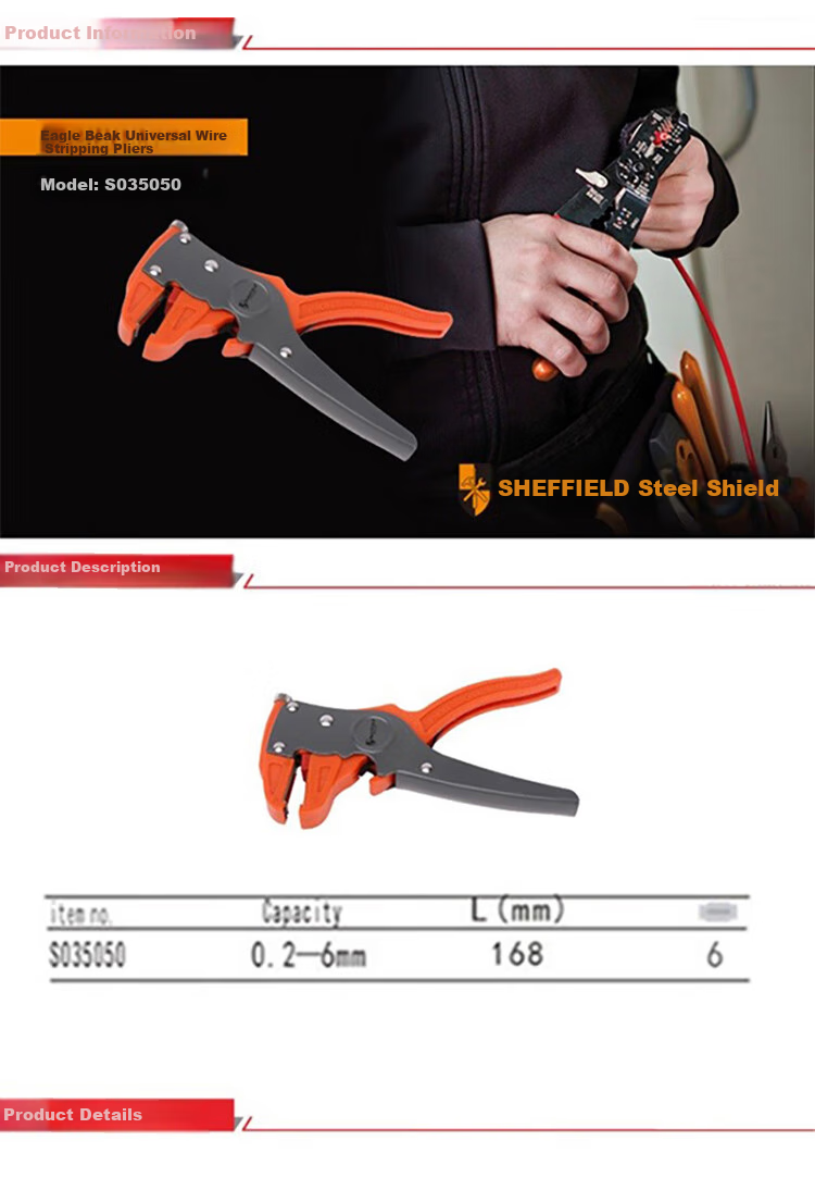 Gangdun SHEFFIELD S035050 Eagle-Beak Multi-Purpose Wire Stripper (New Model) 1