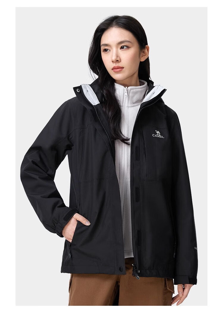 CAMEL Waterproof 3-in-1 Detachable Two-Piece Outdoor Jacket 119-1 Millet Yellow Men's M 7