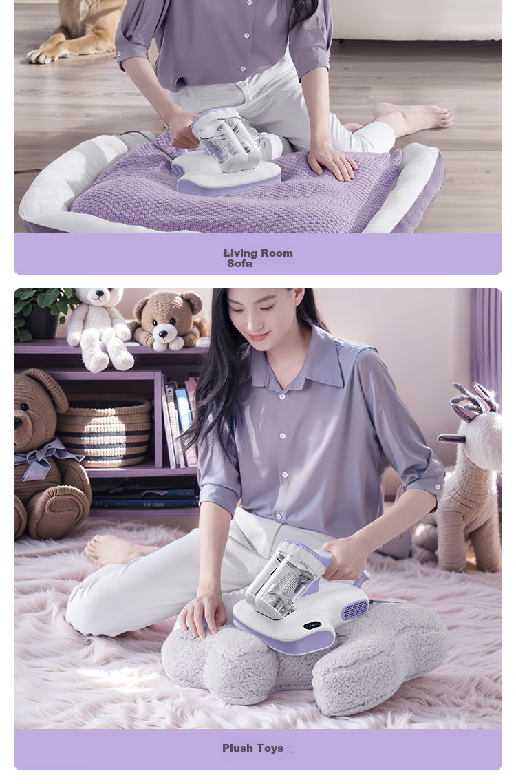 JD Original Xiaohai Pao Lite Mite Remover And Vacuum Cleaner Combo, Dual Cup Dust And Mite Separation, Smart Display Screen, Home Use Bed Mite Removal, UV Sterilization, 60°C Hot Air 19