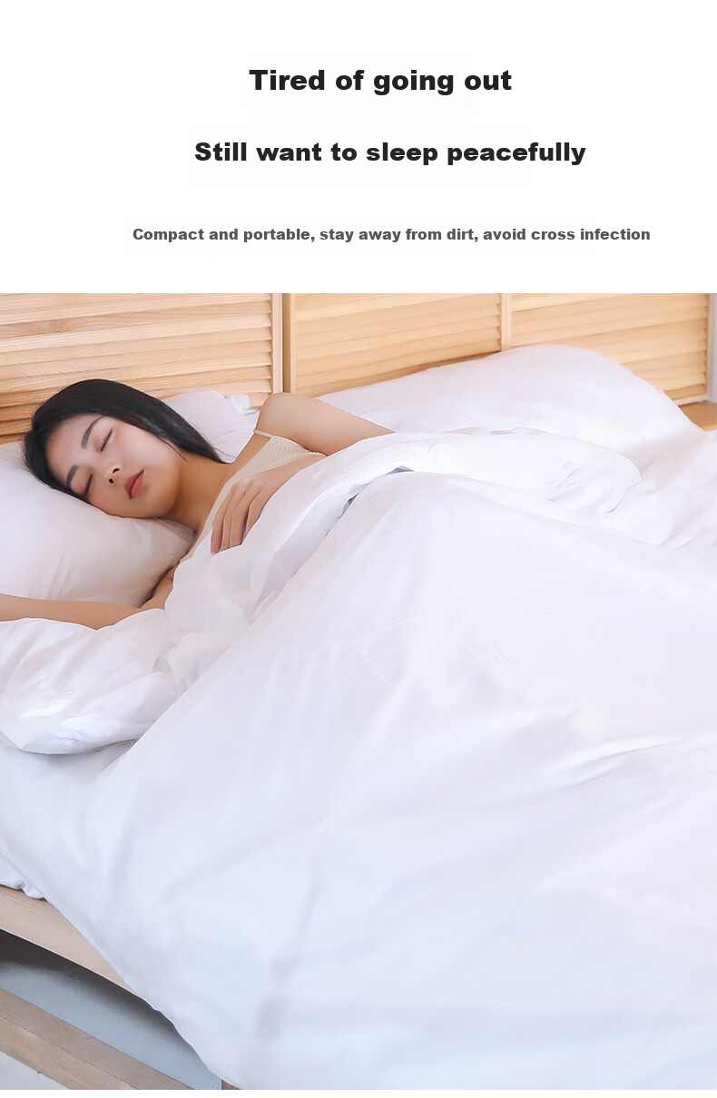 Grace Disposable Bedding Set for Travel, Includes Bed Sheet And Duvet Cover, Four-Piece Hotel Supplies Set for Double Bed, Single Package 2