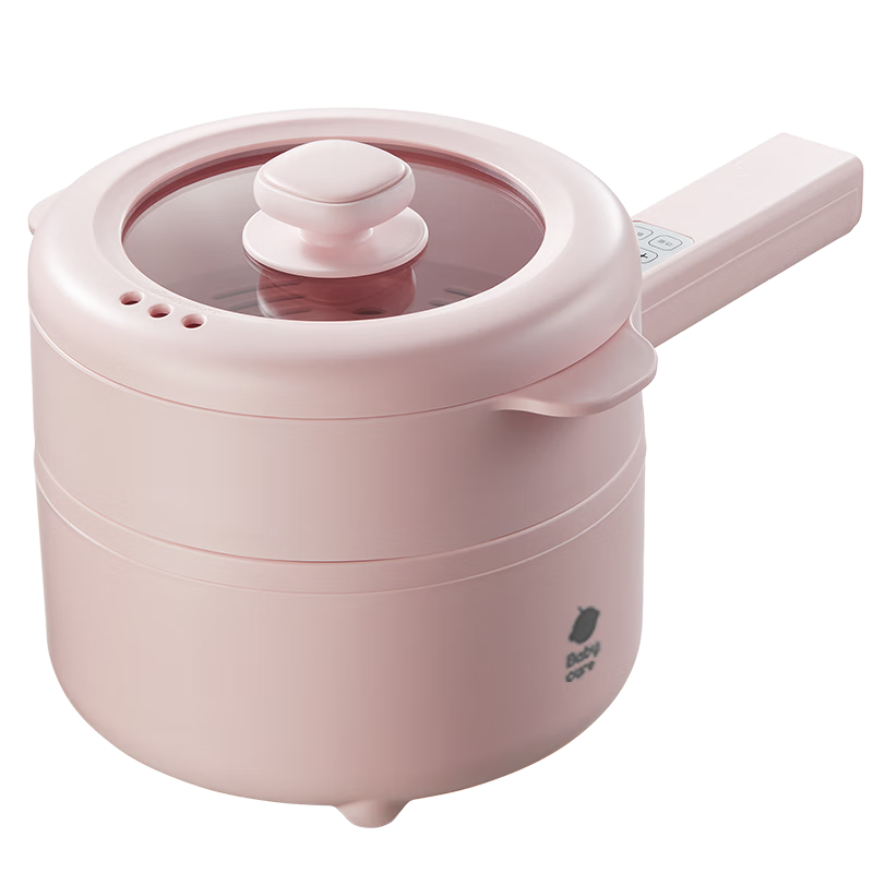 Babycare Baby Electric Cooking Pot, Complementary Food for Children And Infants, Insulated Small Milk Pot, Electric Cooking Pot, Soup Pot, Flat Bottom Pot, Non-Stick Pa