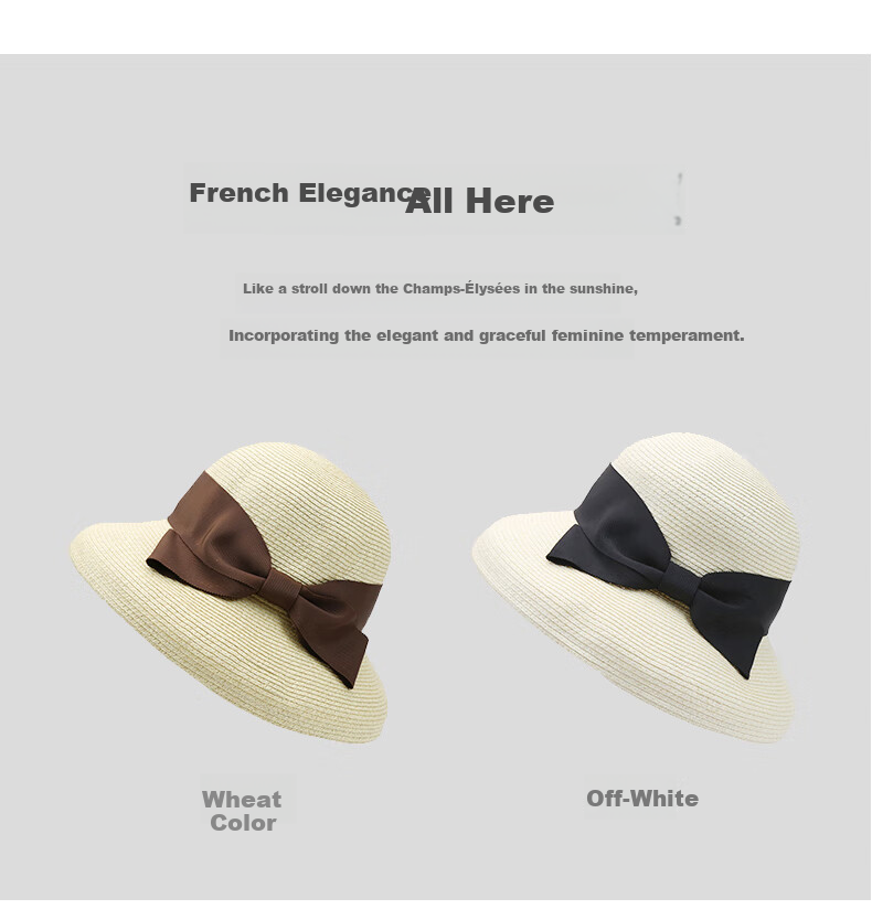 MARJA KURKI Sun Hat for Women, Versatile Portable Woven Sun Protection Hat, Fisherman Hat with Adjustable Brim, Roman Holiday Style, Beige 2