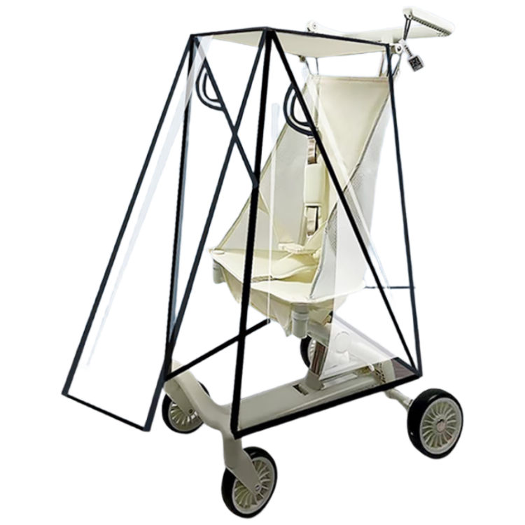I-angel Baby Stroller Rain Cover Mosquito Net Pocket Double Zipper Universal Windproof Cover Outdoor Essential G025