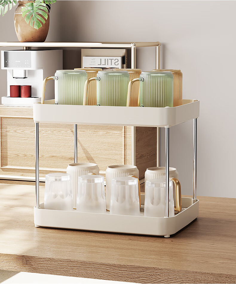 Shuaishi Draining Cup Rack Storage Rack Glass Cup Holder Cup Cabinet Tea Cup Red Wine Glass Holder Home Living Room Cup Tray 5