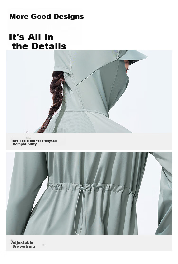 Beneunder UV Protection Sun Protection Clothing for Women, Full Protection, Adjustable Waist, Slimming, Versatile AL823 Dark Cloud Gray M 15