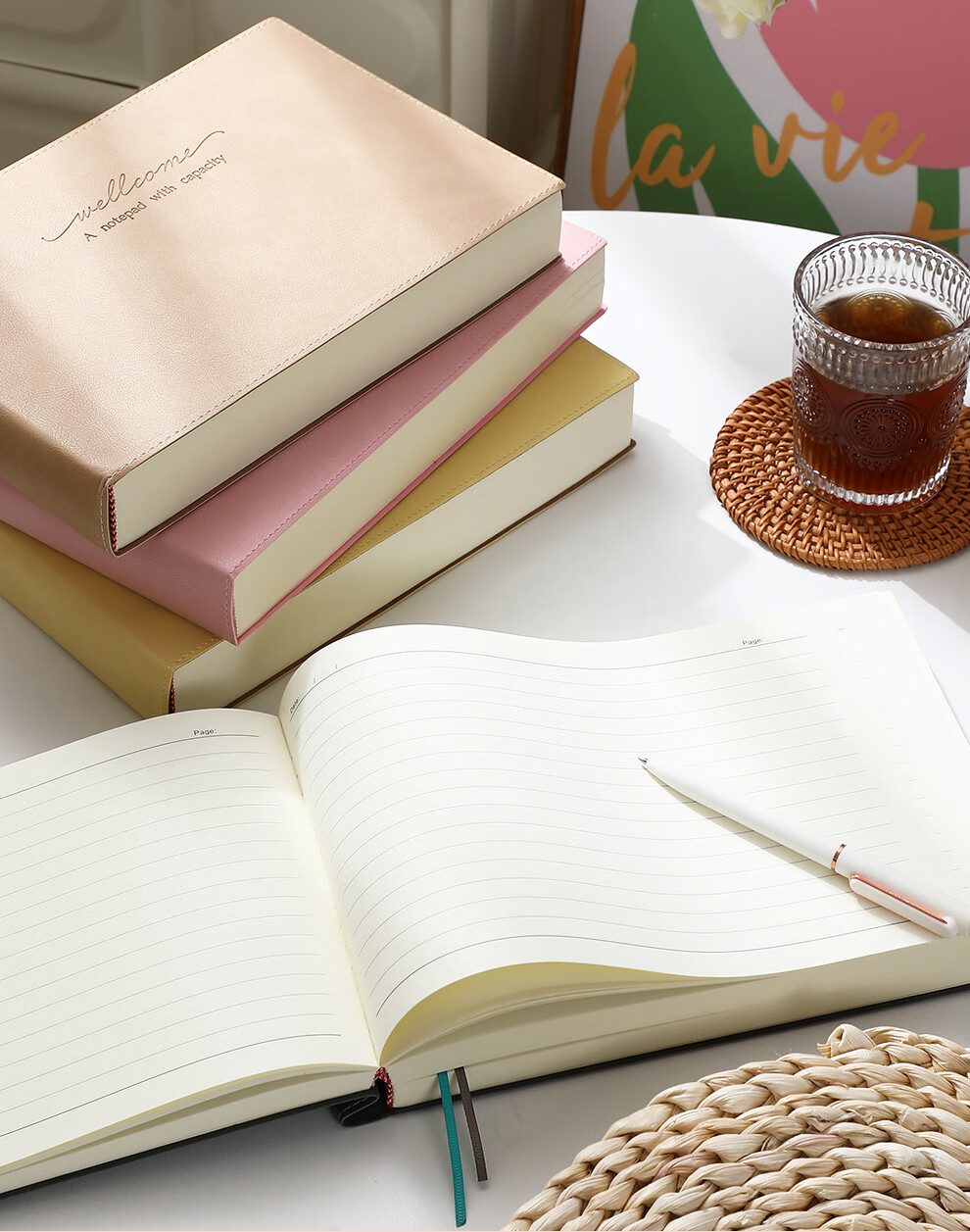 Jiaranheng [Lasts 2 Years] B5 Extra Thick Notebook, High-Quality Soft Cover, 16K Journal, 380 Sheets, 760 Pages, Lined Paper for College Students And Postgraduate Entrance Exams, Customizable Inner Pages 2