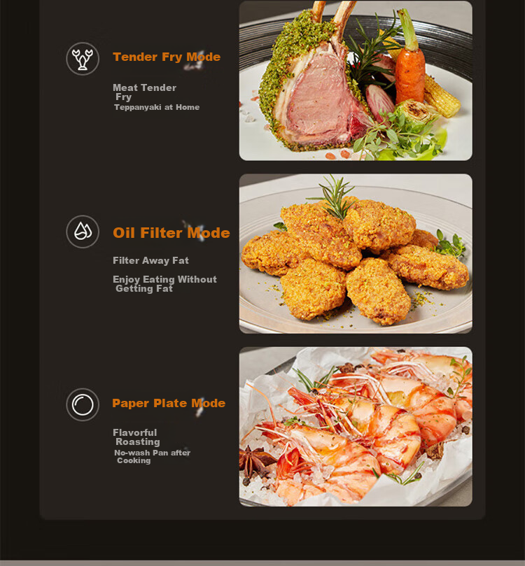 Joyoung Home 8L Air Fryer with No-Flip Design, Air Roasting Machine, All-Metal 3D Interior, Water-Filling Compartment, Oil-Free Low-Fat Electric Fryer KL80-V589 28