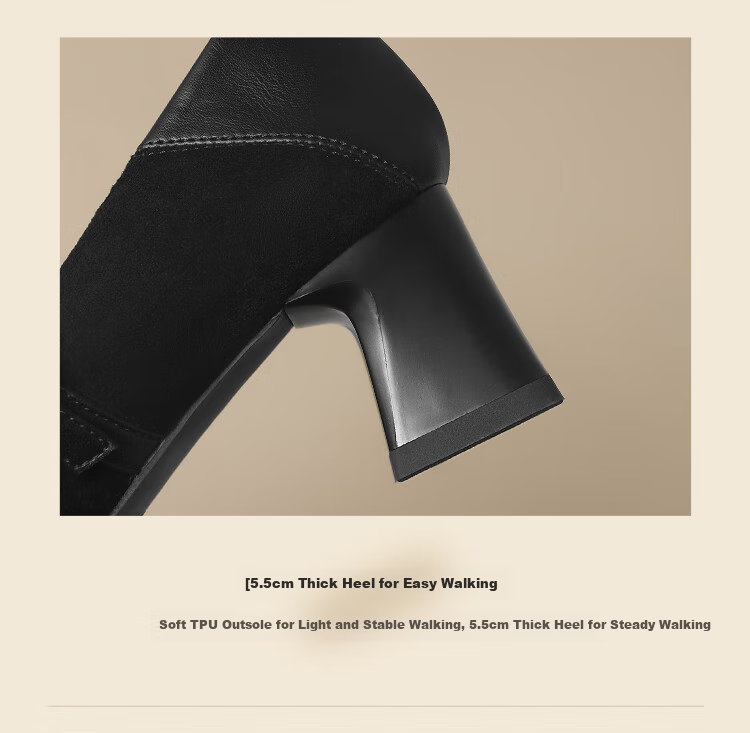 ZHR Zese Mary Jane Women's Pointed Toe Summer Single Shoes Shallow Mouth Chunky Heel One-strap Shoes BL379F Beige 37 7