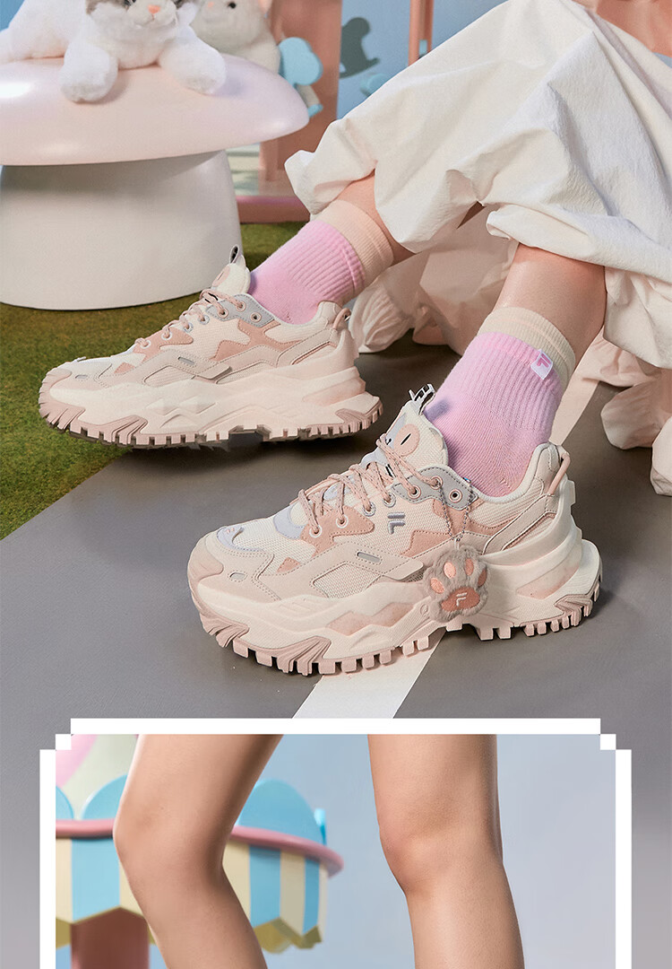 FILA FUSION BIANCO Cute Candy Animal Zoo Platform Casual Dad Sneakers 6