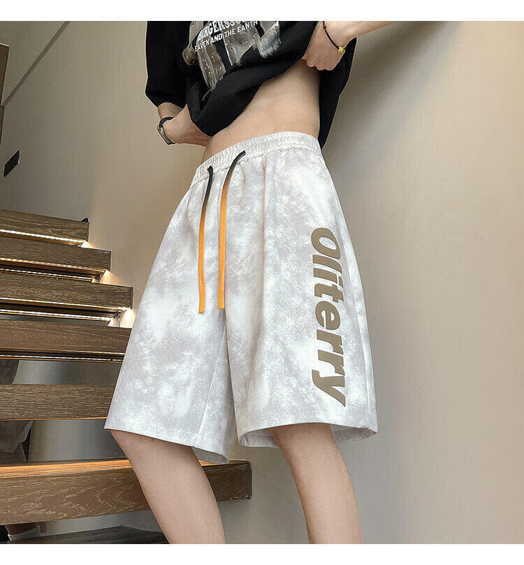 Zofeili Men's American Tie-Dye Shorts Summer 2025 Loose Casual Versatile Sports Pants Youth Trendy Five-Point Pants 18