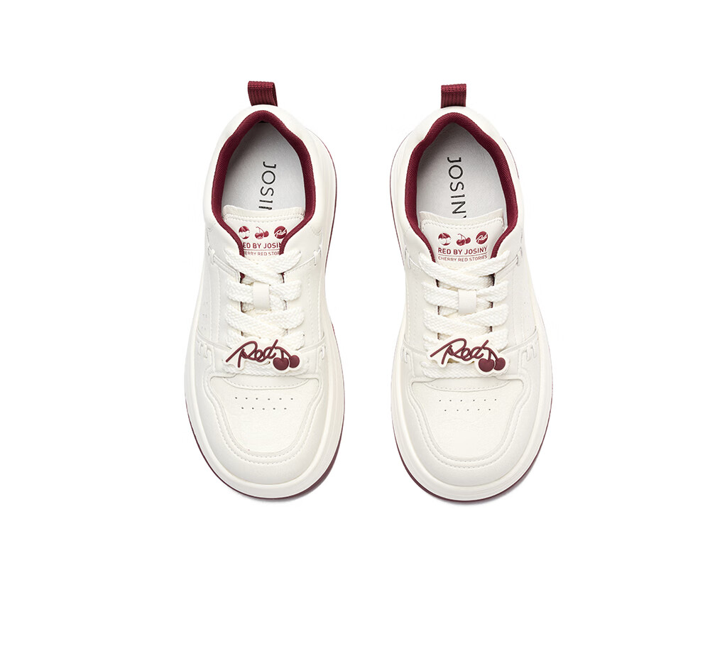 Josiny Thick-Soled White Sneakers for Women, Spring And Autumn 2026 New Style Soft-Soled Board Shoes Versatile Breathable Sports Casual Shoes Beige/apricot 39 19