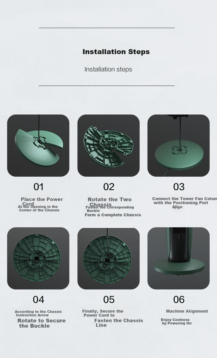 GREE [Negative Ion Fresh Air] Easy-To Remote Control Electric Fan Tower Fan Energy-Saving Quiet Low Noise Home Floor-Standing Fan Remote Control Tower Fan FL-08X65Bg 17