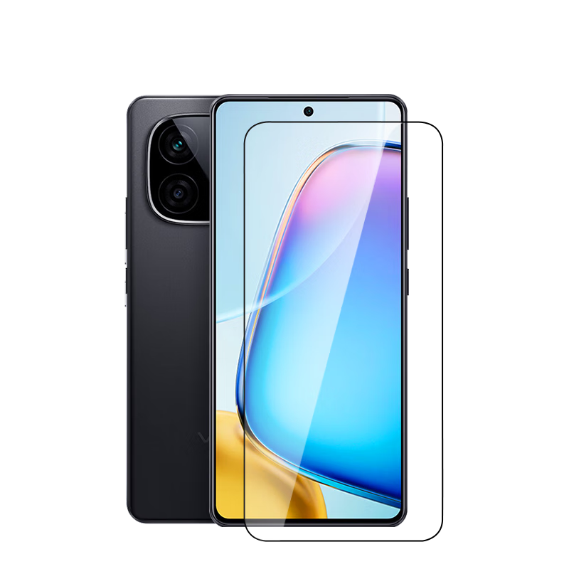 LANGLING [2 Pieces] Tempered Glass Screen Protector for Vivo Y300GT And Vivo Y200GT, Full Coverage HD Anti-Drop Anti-Fingerprint No White Edge Protective Film