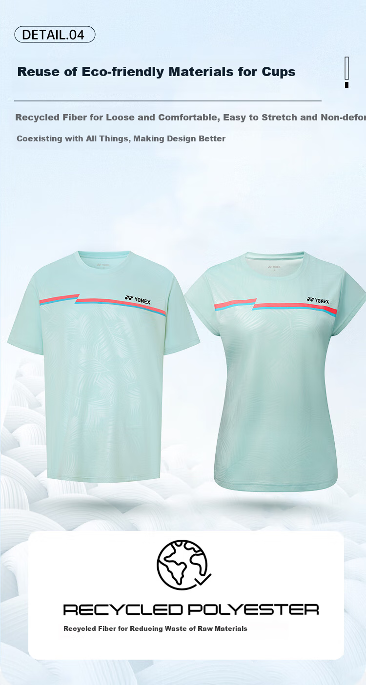 YONEX Badminton Shirt, Quick-Drying, Breathable, for Competition And Training, Women's Sports T-Shirt, 215075BCR, White, XO 6